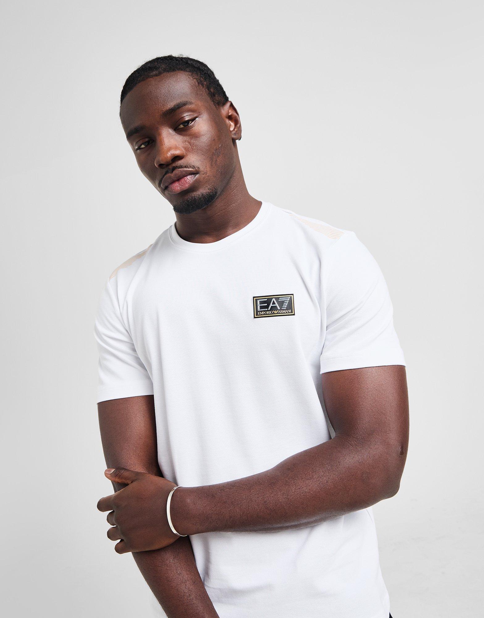 EA7 Emporio Armani T-shirt piqué 7 lignes