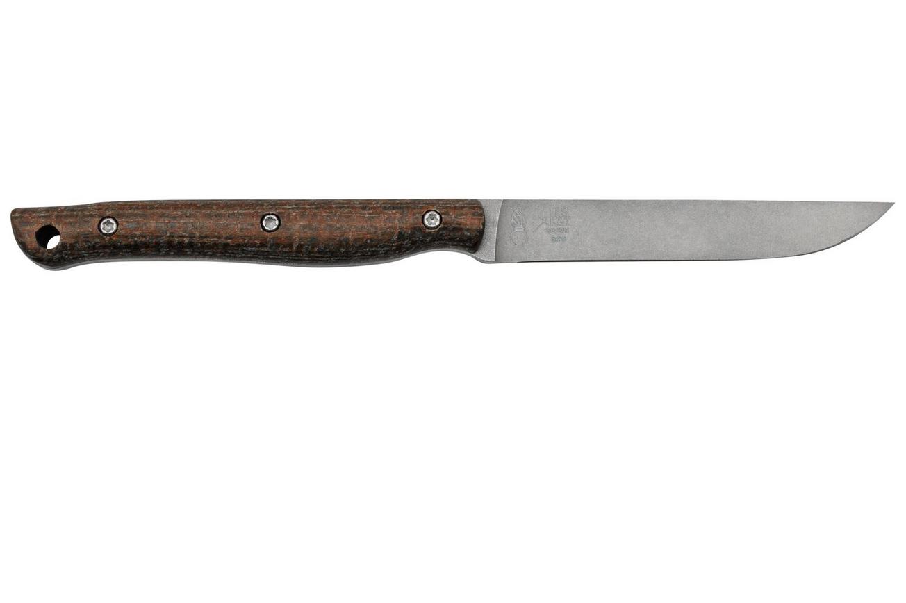 White River Exodus 3, Natural Canvas Micarta, Kydex schede, vaststaand mes