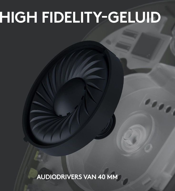 Logitech - G435 Lightspeed - Draadloze Gaming Headset - Zwart