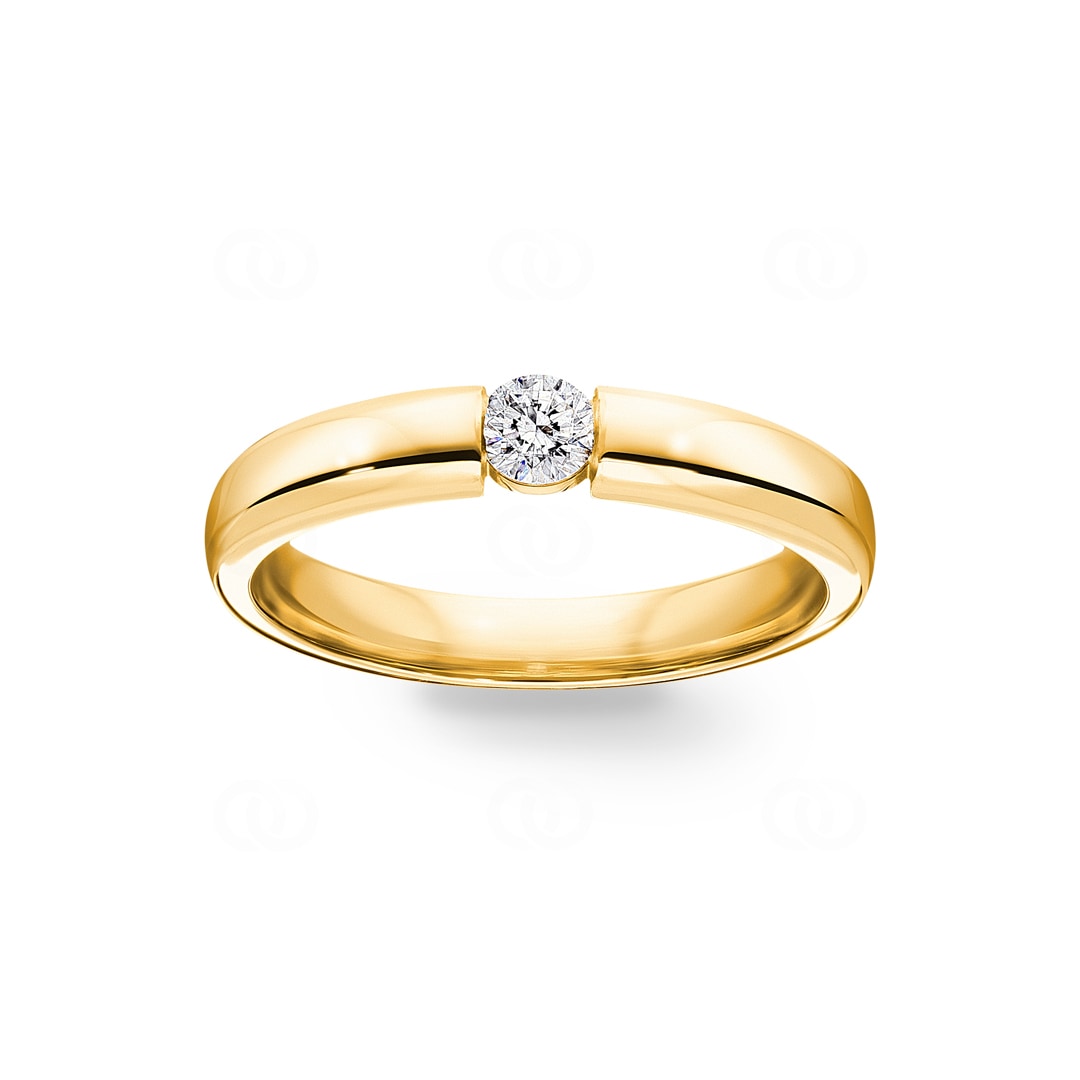 0.15 Karat Diamant Spannring 750/18 K Gelbgold