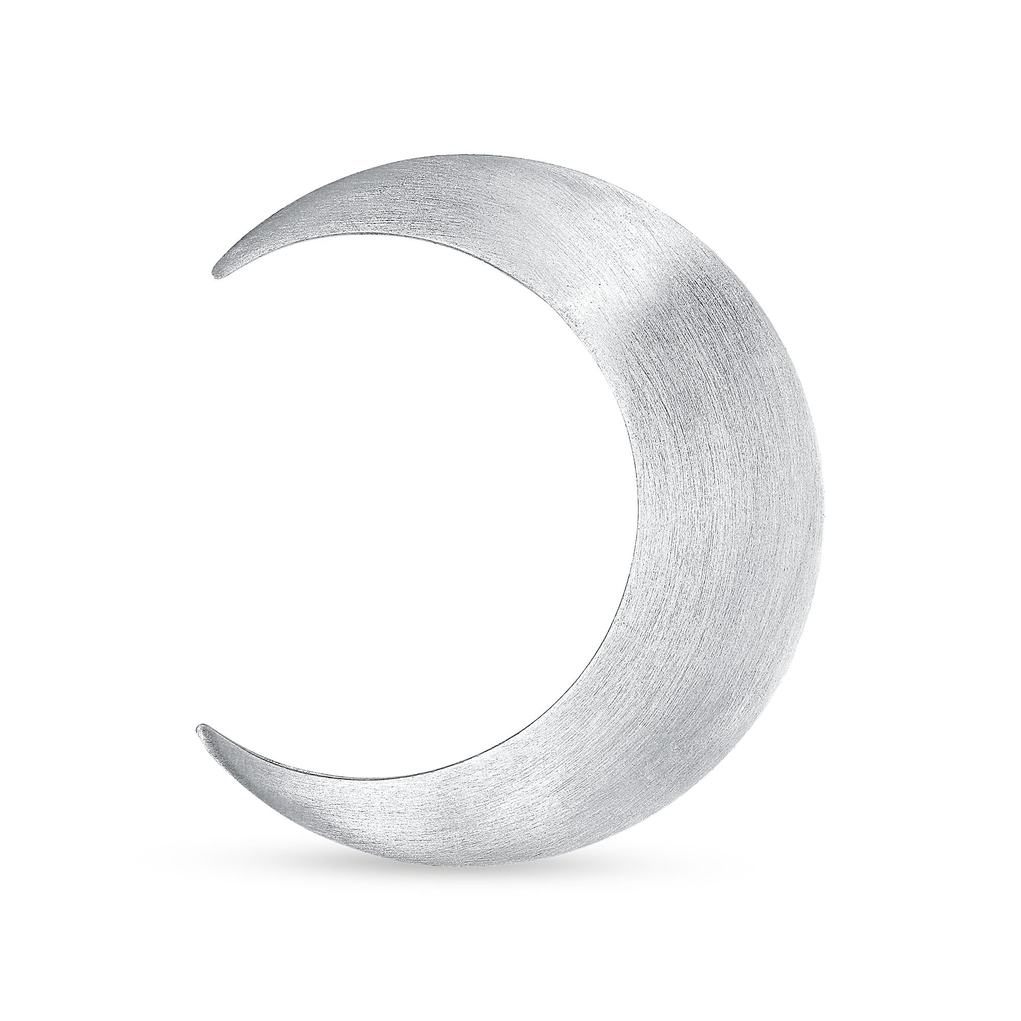Jane Kønig  Massive Half Moon ørestik - sølv