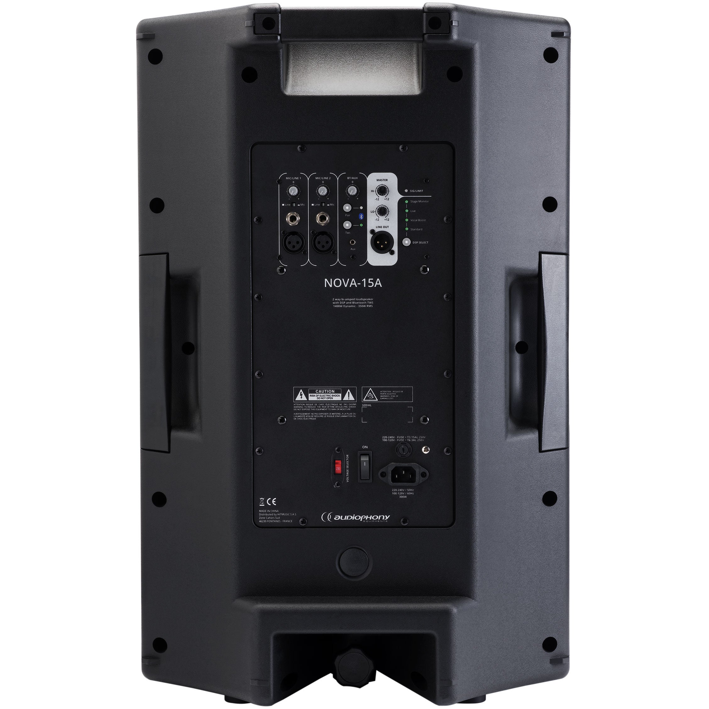 Audiophony NOVA-15A actieve fullrange 2-weg Bluetooth luidspreker