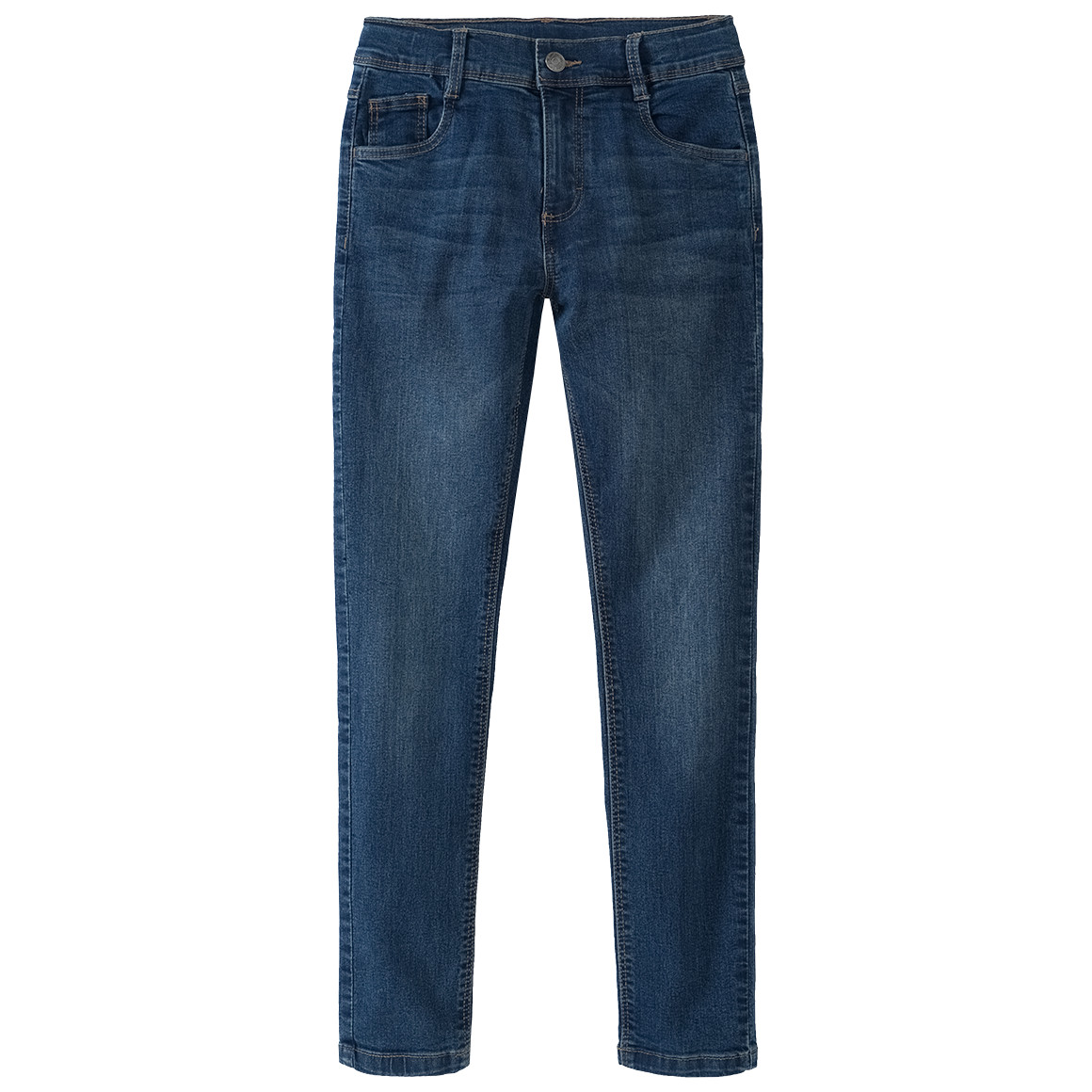 Famy 2 Jungen Skinny-Jeans im 5-Pocket-Style blau / grau