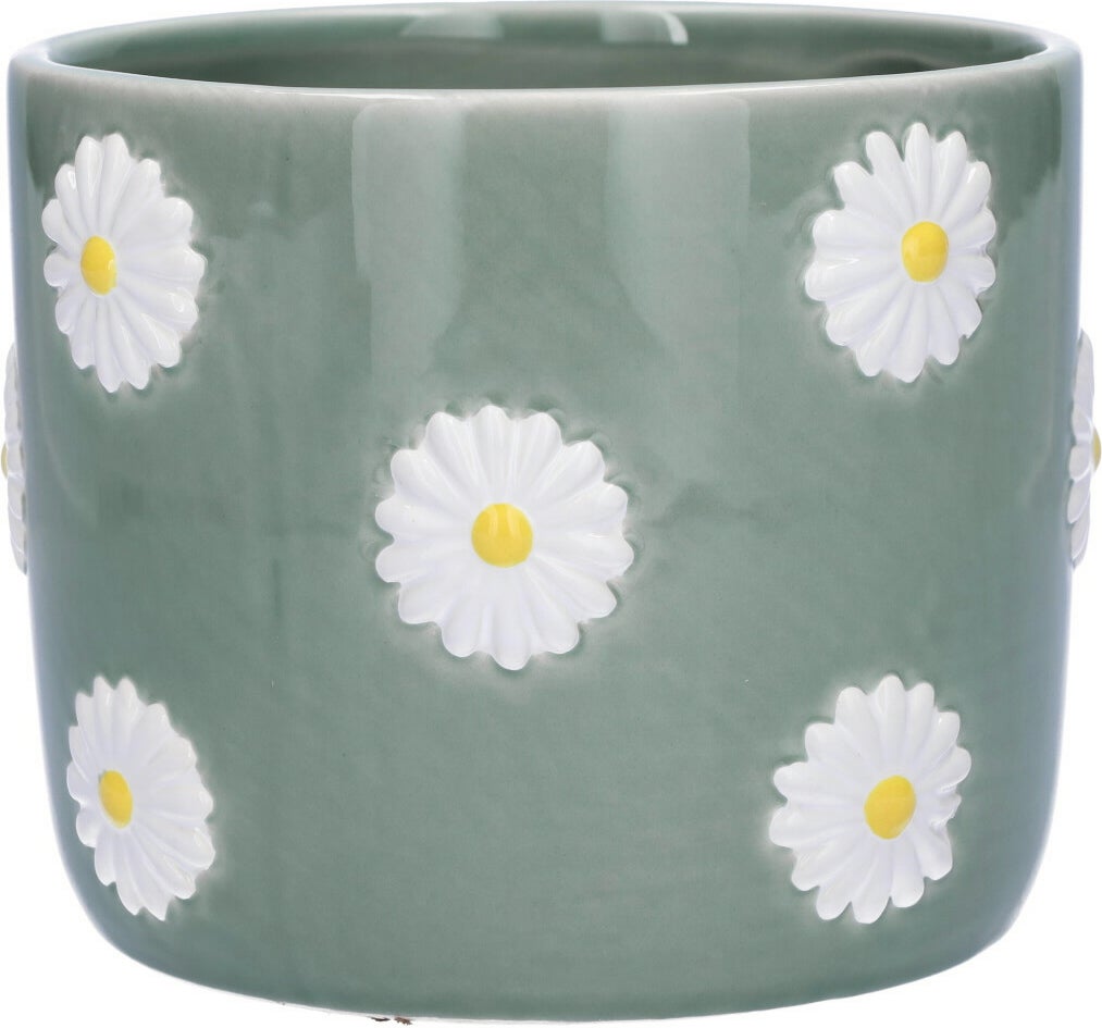Duif bloempot Daisy groen D 11 H 9,5 cm
