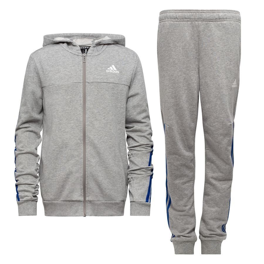 adidas Survêtement 3-Stripes - Gris/Bleu Enfant