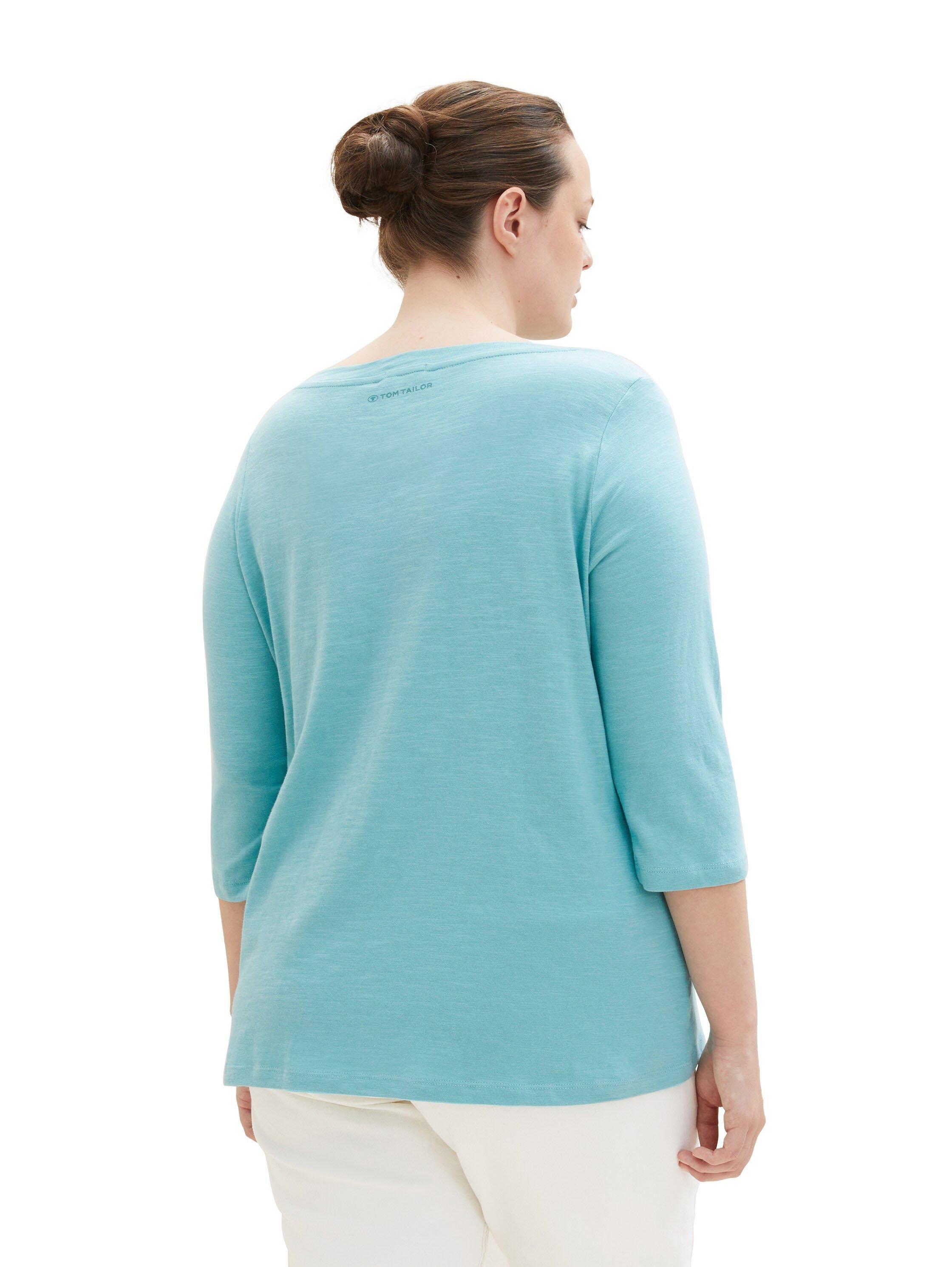 3/4-Arm-Shirt mit U-Boot-Ausschnitt