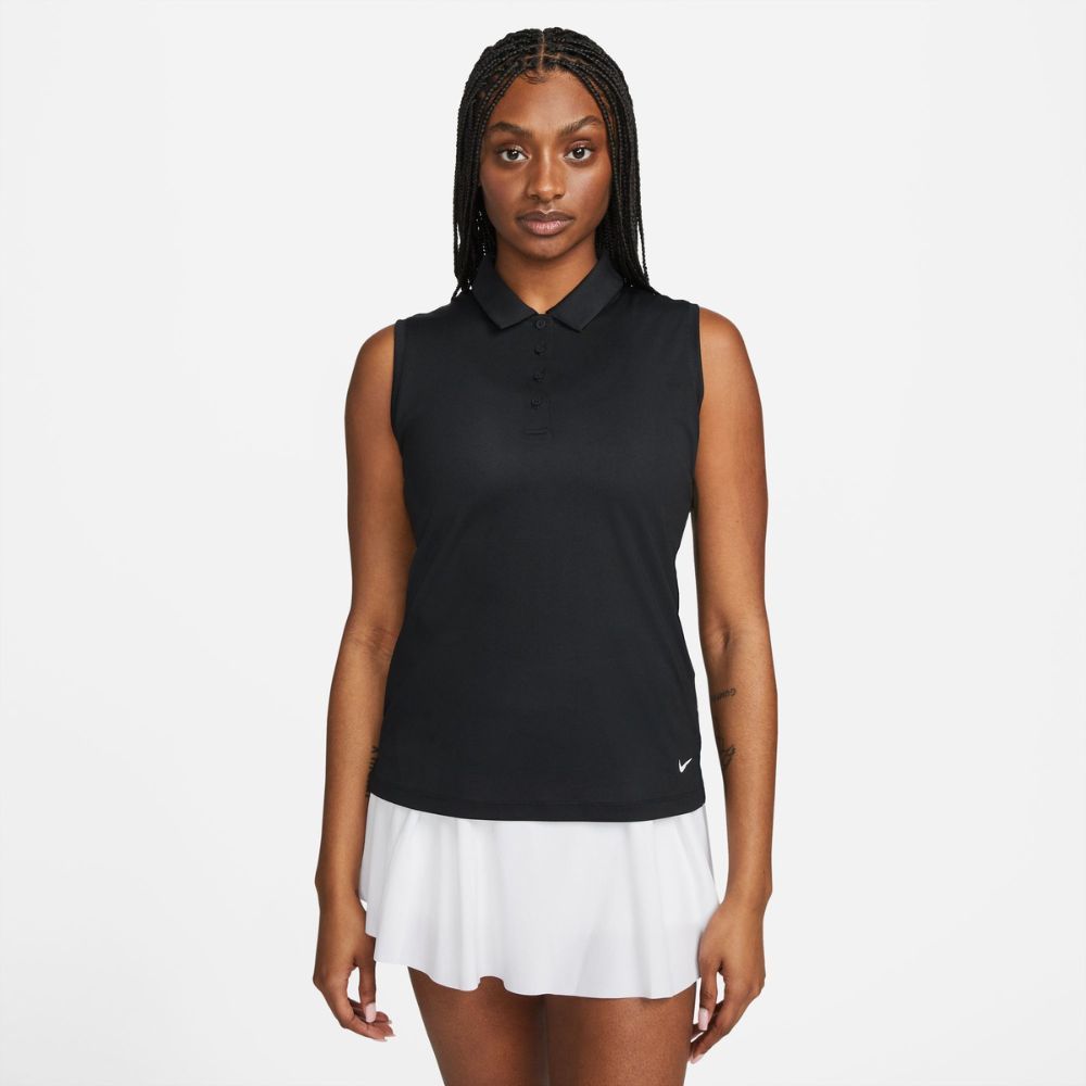 Dri-FIT Victory Sleeveless Pique Dame Svart