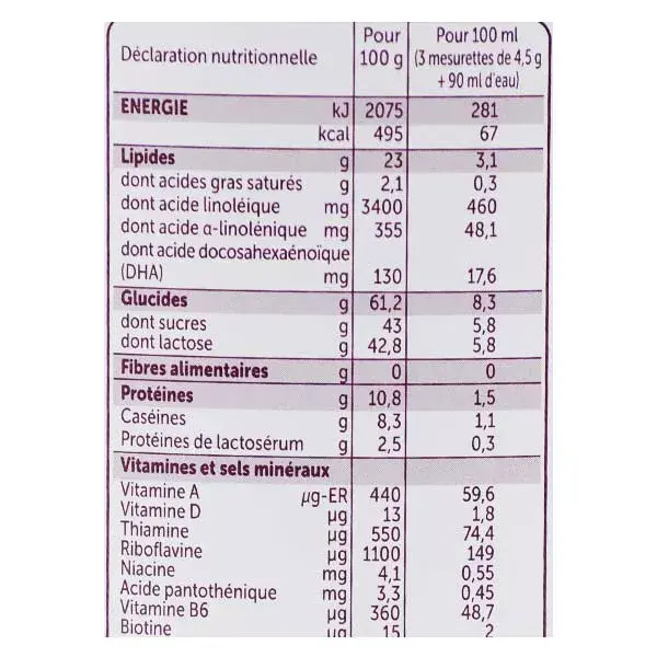 Leite de crescimento orgânico Guigoz, 3ª etapa, 800g