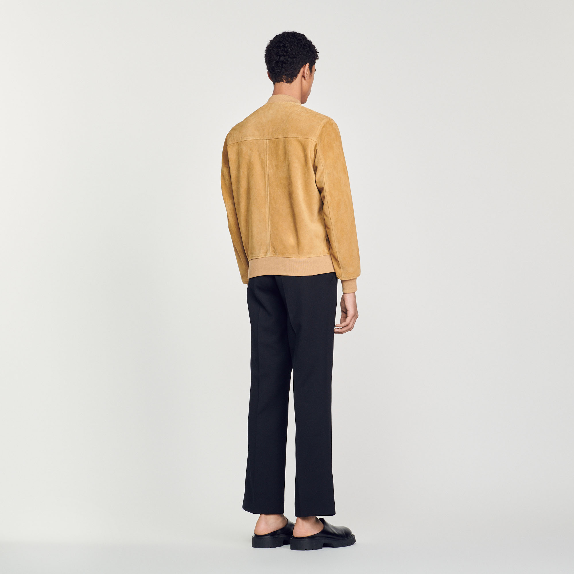 Blouson en cuir suede