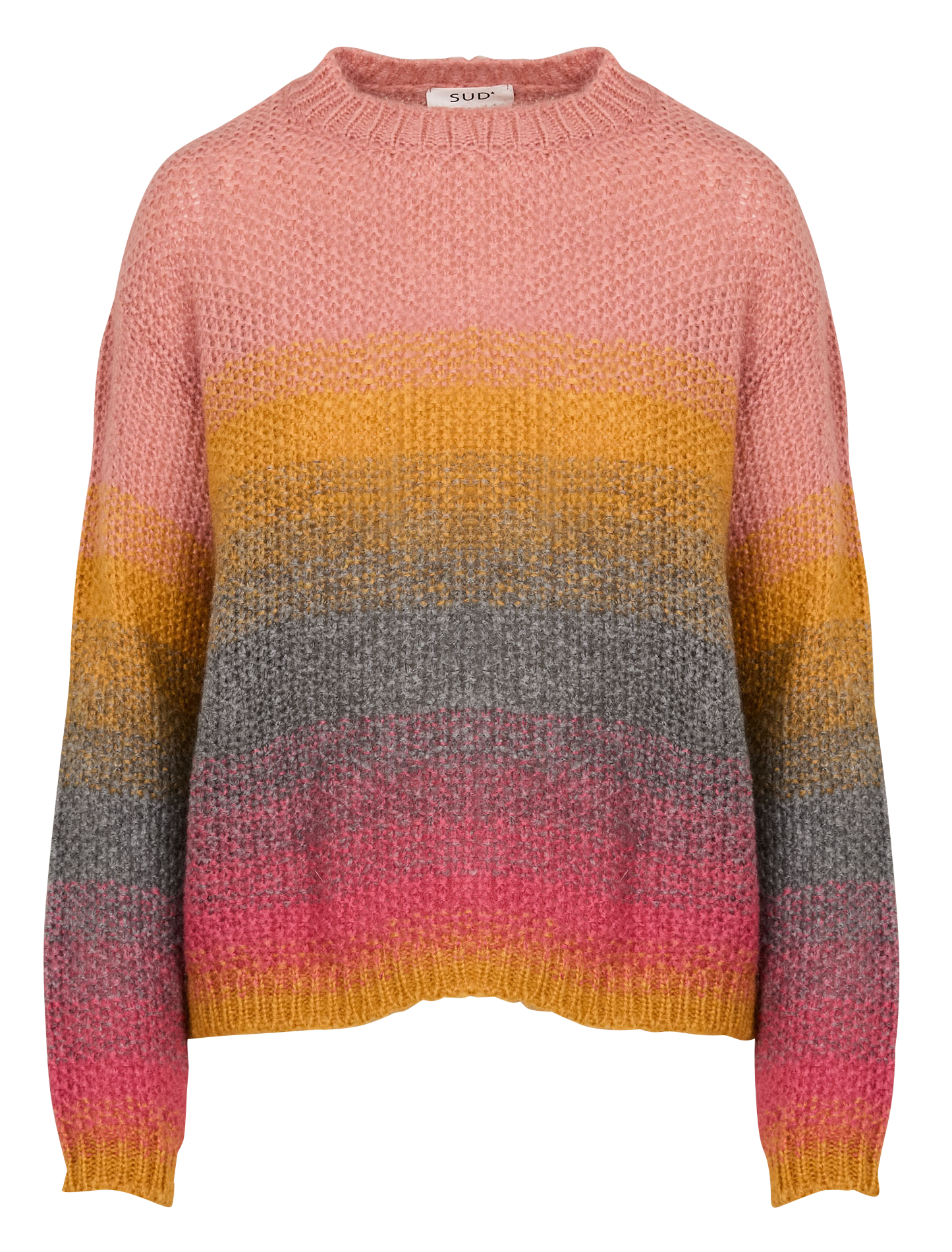 MALILI - Pull droit en maille dégradée| Rose