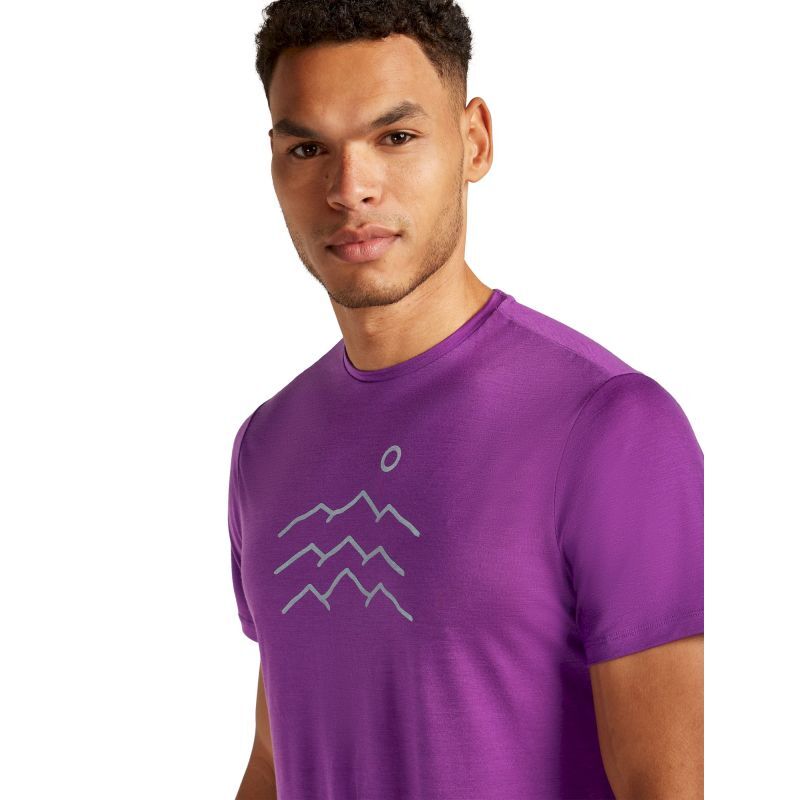 Merino Blend 125 Cool-Lite Sphere SS Tee Across the Peaks - T-shirt en laine mérinos homme