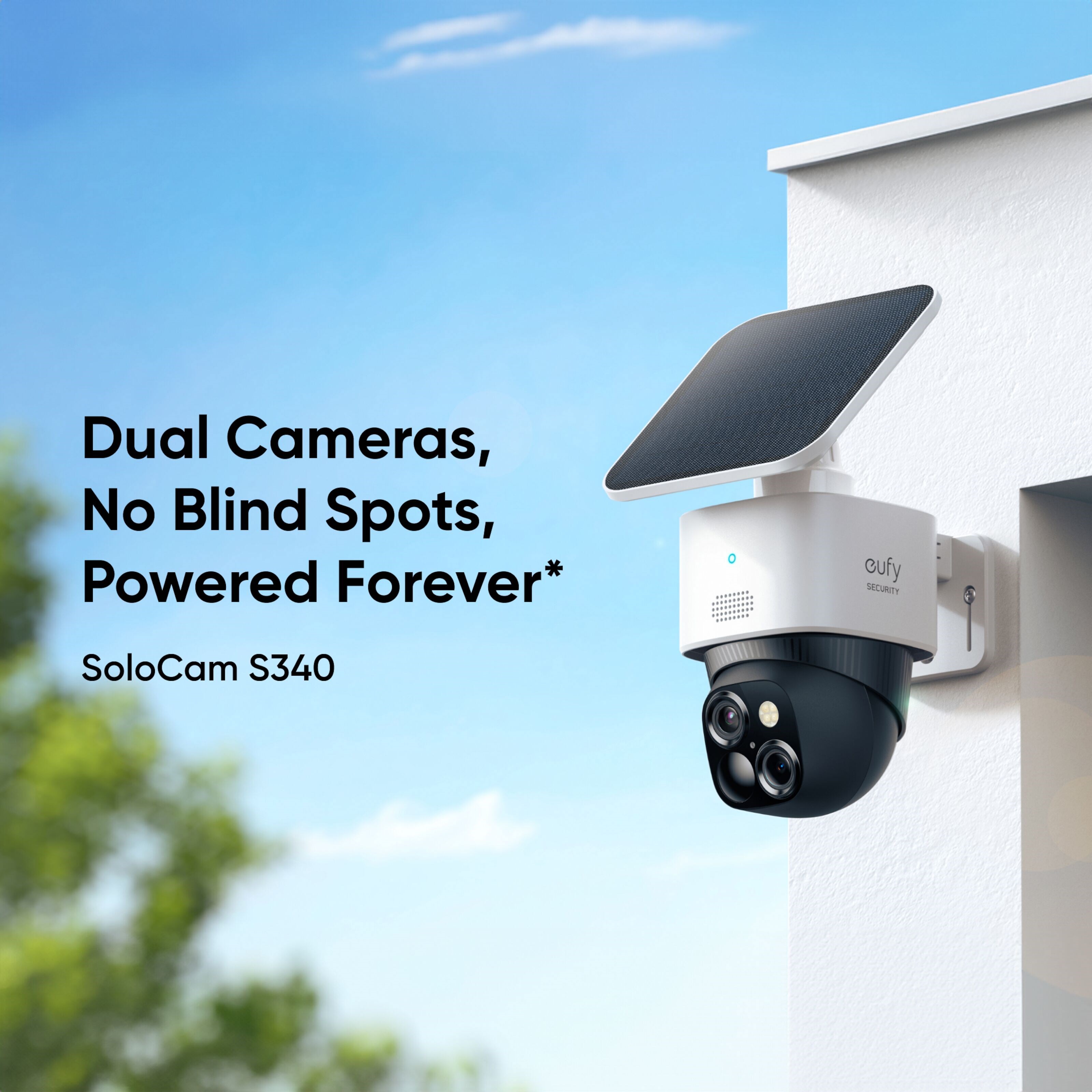 Eufy SoloCam S340 Trådløst overvåkingskamera med solpanel