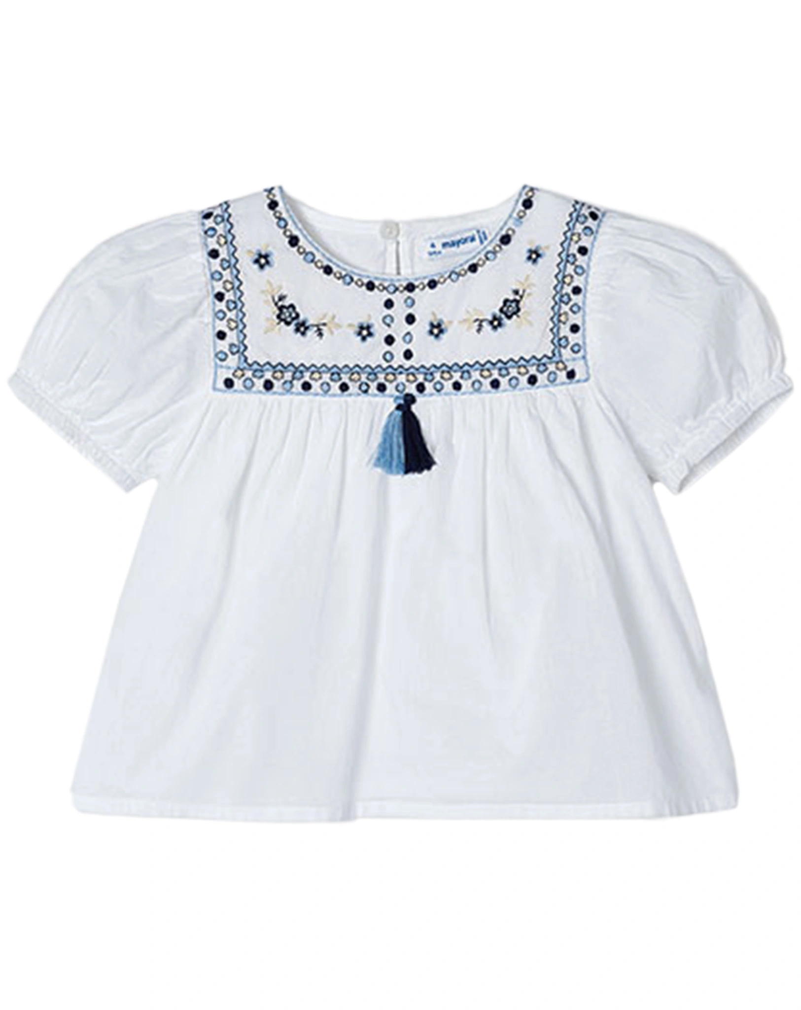 Kurzarm-Bluse CHLOE in weiß