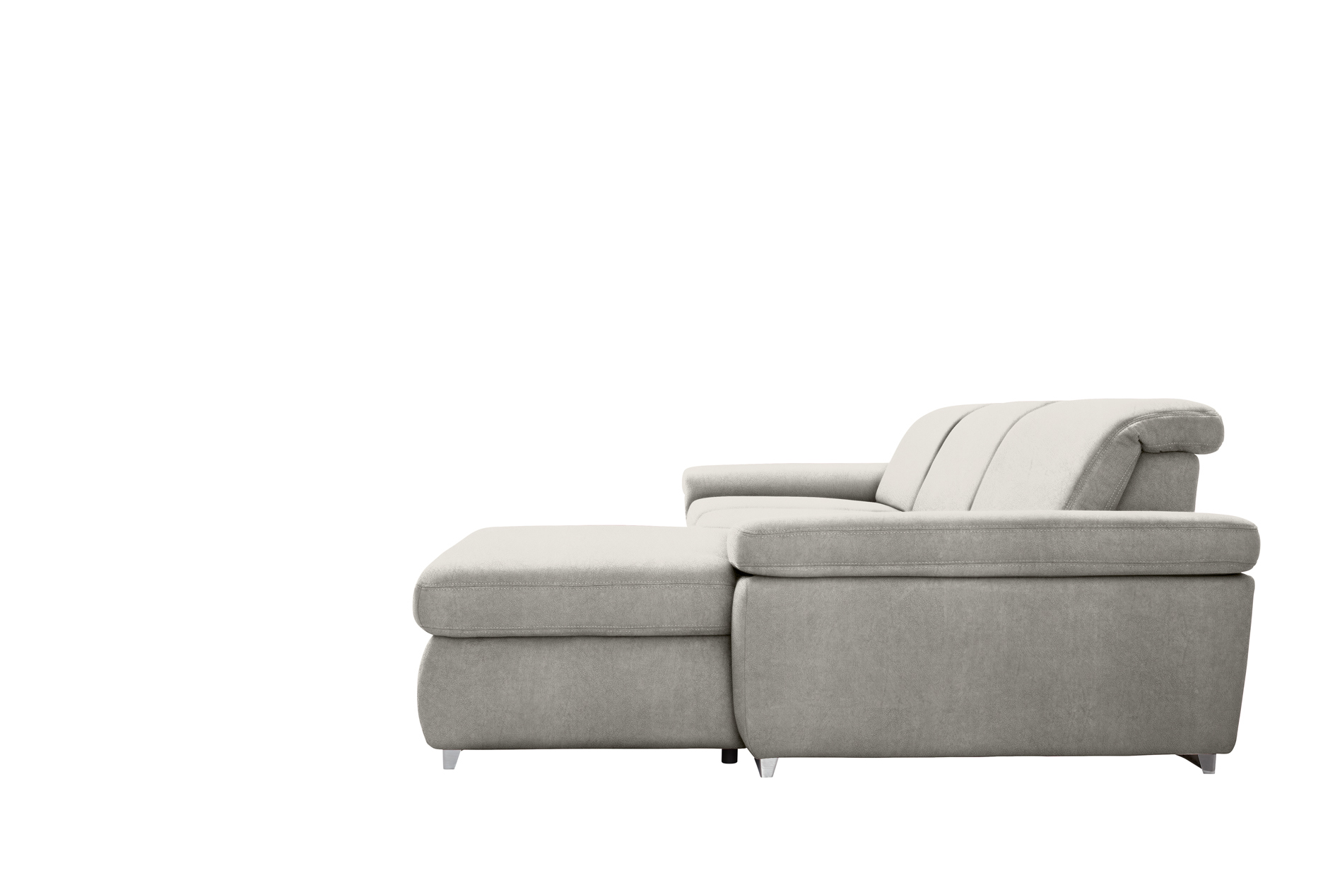 polsterpower Boxspringsofa - Saddle alu - Basismodell - Recamiere rechts