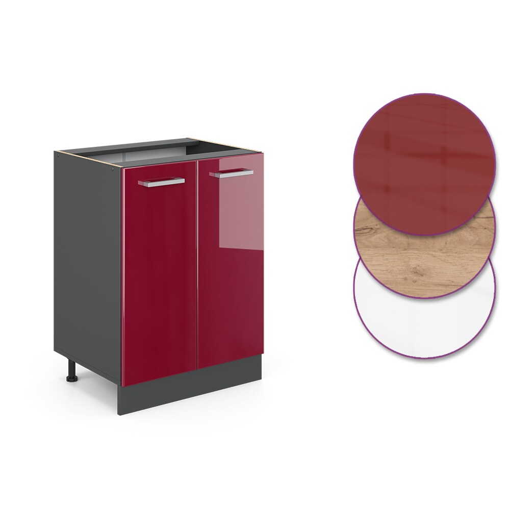 VICCO Küchenschrank Unterschrank 60 cm R-Line Anthrazit