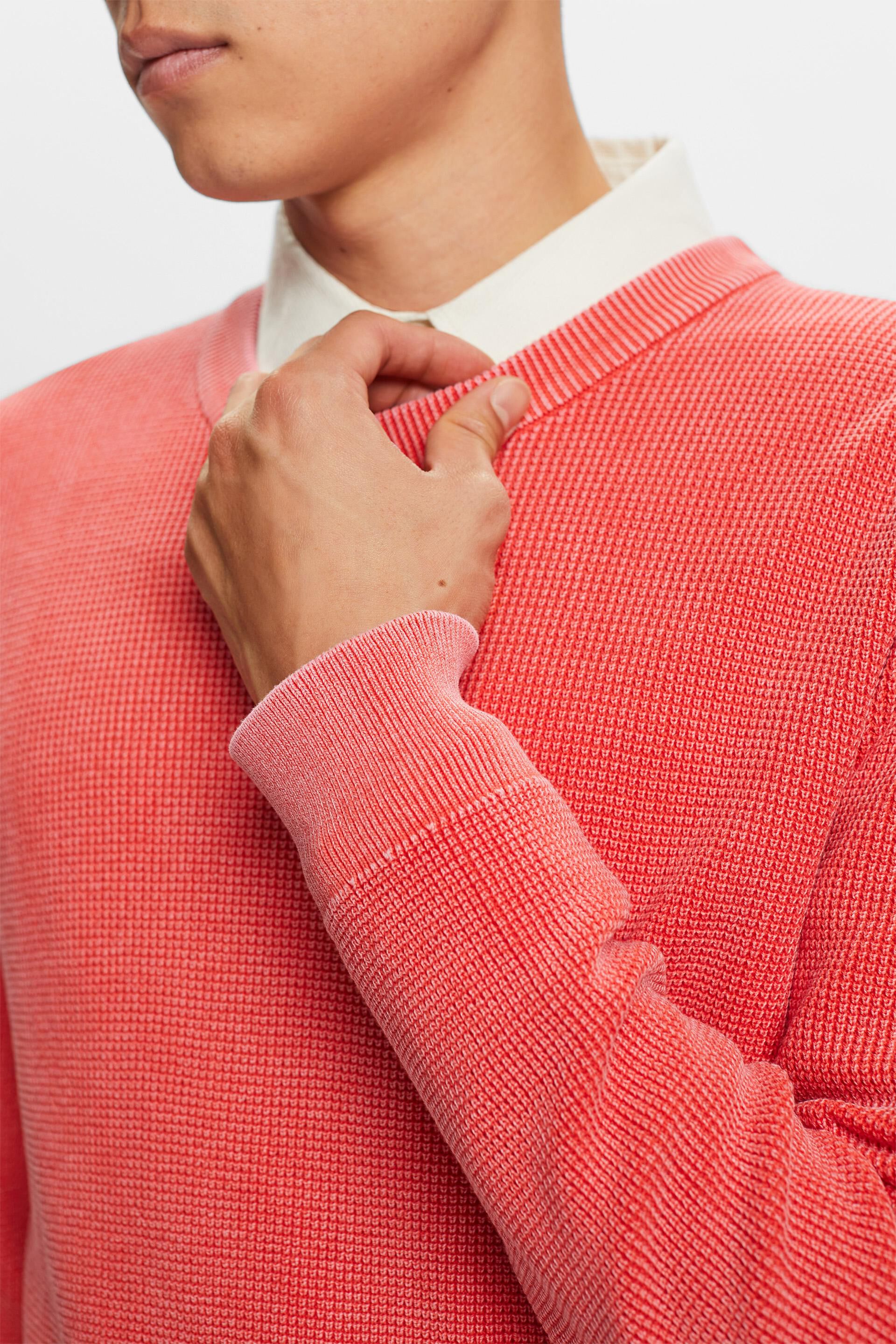 Pull basique col ras-du-cou, 100% coton