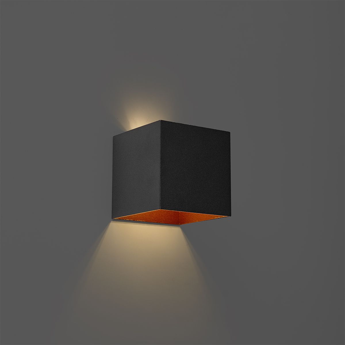 Buiten wandlamp zwart incl. LED 2-lichts IP65 met dimlicht en solar - Charlene