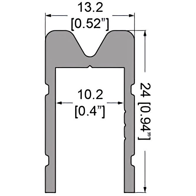 Penn Elcom 0522/2 aluminium sluitprofiel female 10.2 mm