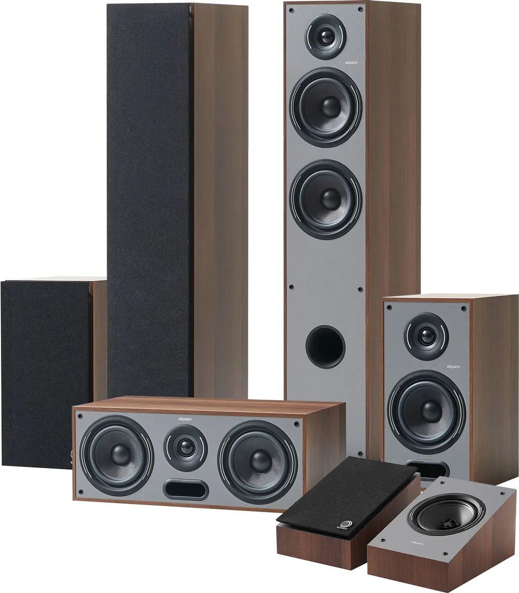 Elipson Horus 11F HCM 5.0.2 Noyer Packs enceintes grand spectacle