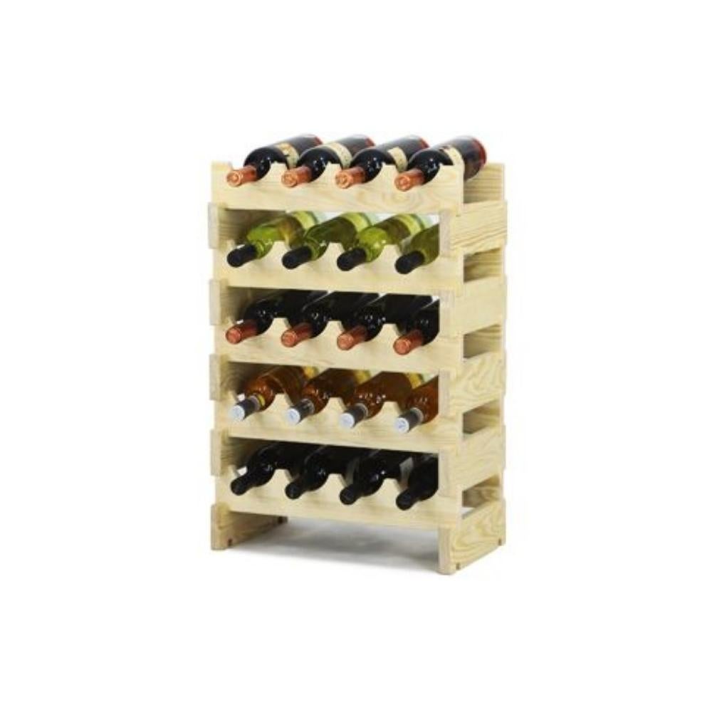 PROREGAL Wijnrek Vinoteca Flex HxBxD 57 x 47 x 29 cm 20 Flessen Massief grenenhout Bruin Geolied