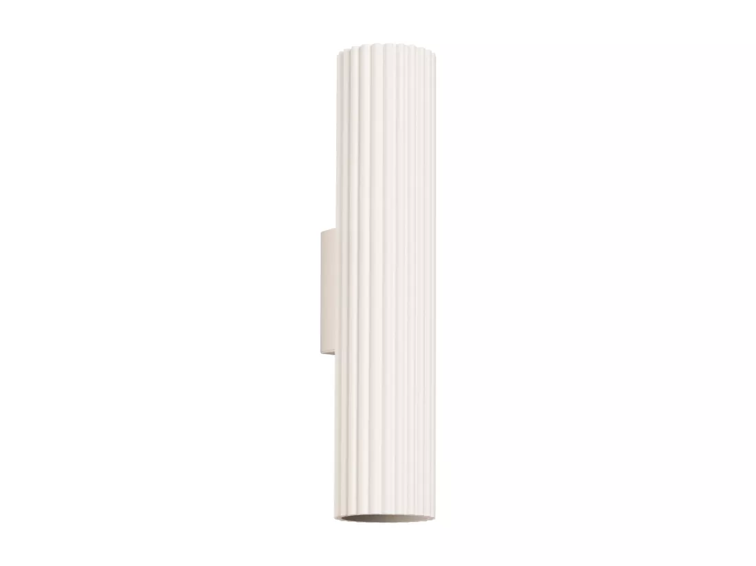 Applique Karbon minimaliste en aluminium - 2 sources lumineuses - L.6,5 x H.30 cm - beige