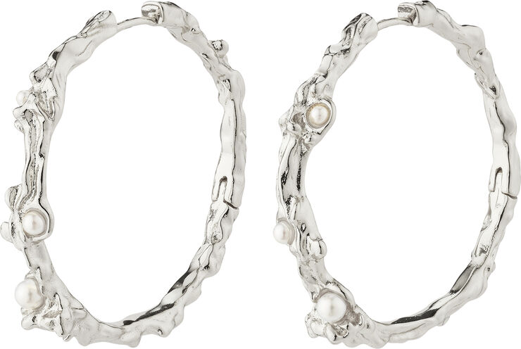 Pilgrim RAELYNN recycled hoops silver-plated Sølv