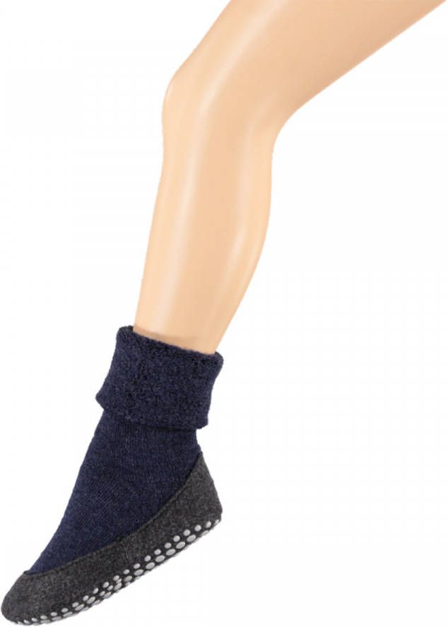 Falke Cosyshoe pantoffels donkerblauw kids Wol Meerkleurig 23-24