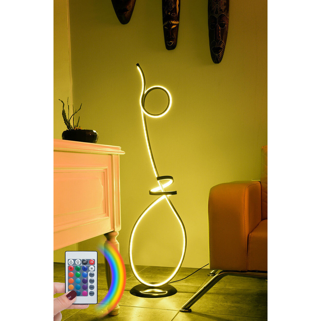 Sheen Lampadaire Picasso multicolore - 30x25x120 cm