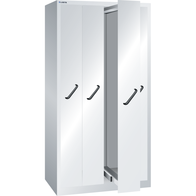 Armoire à 4 extensions verticales Lista H 195 x L 100 x P 69,5 cm gris RAL 7035