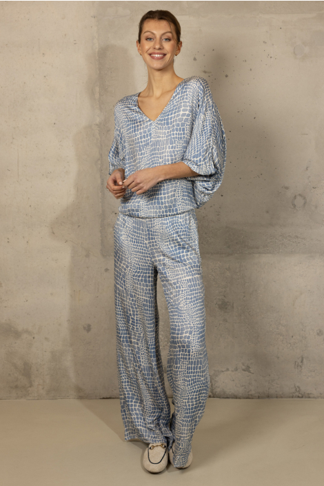 Kimara blauwe dames broek