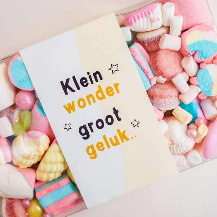 Veel Liefs | Snoepdoos | Klein wonder groot geluk | 200g
