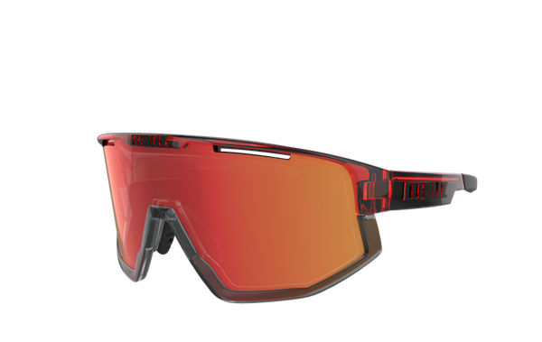 FUSION Sportbrille  transparent red