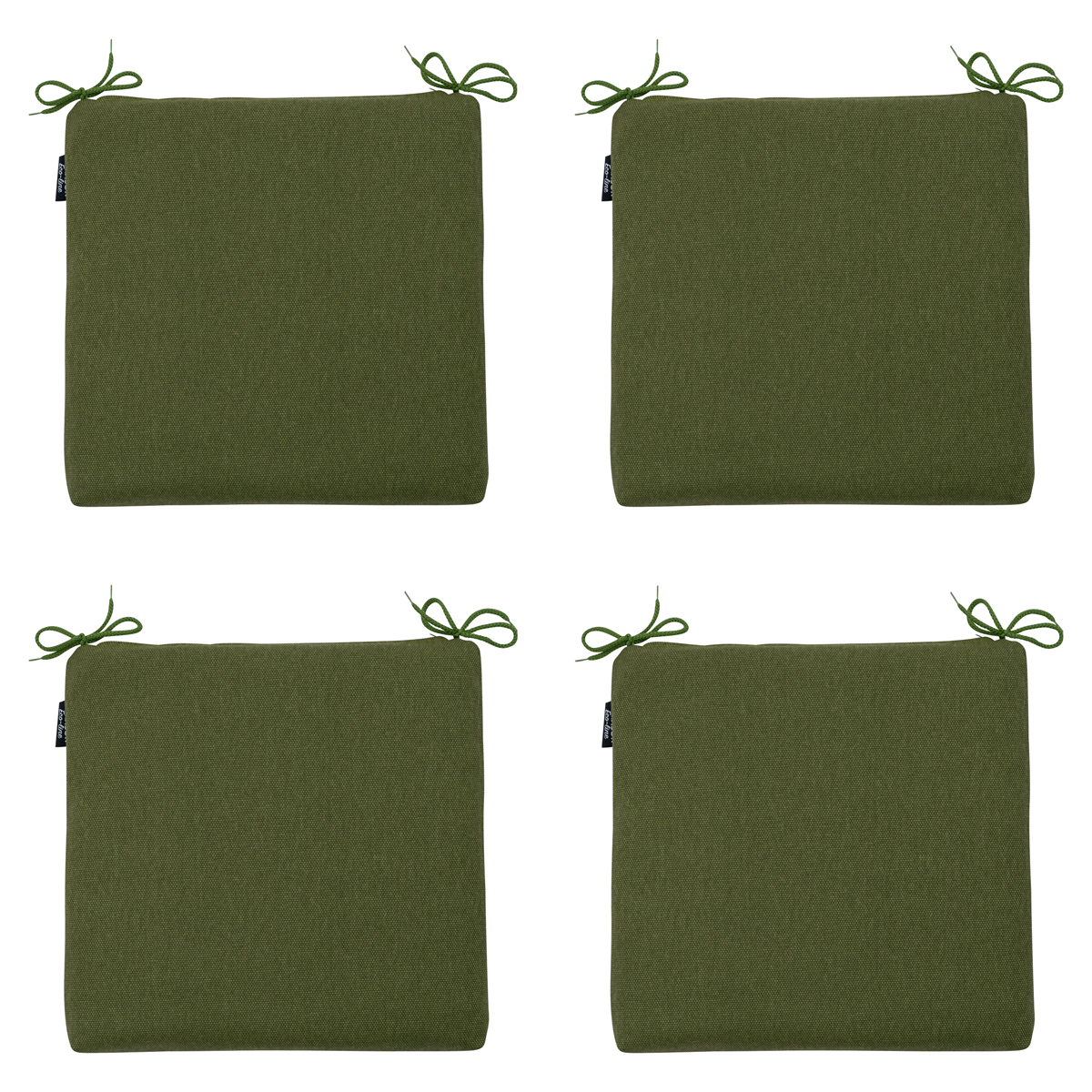 Madison Moss green canvas eco+ Zitkussen - Set van 4