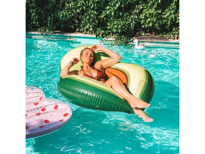Swim Essentials Luftmatratze Avocado Aufblasbare Luftmatratze mit Strandball