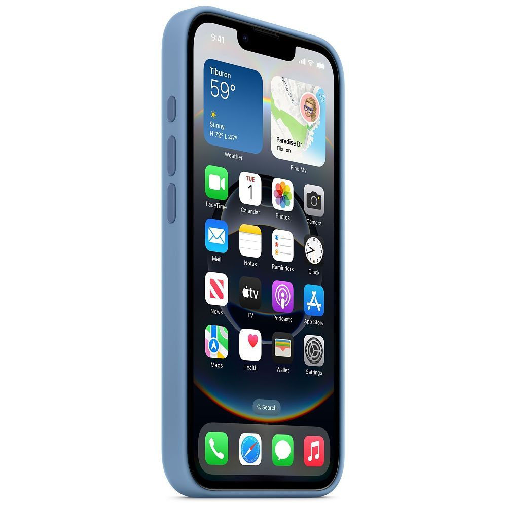 iPhone 16e Silikon Case Hülle (MD3Q4ZM/A) - Winterblau