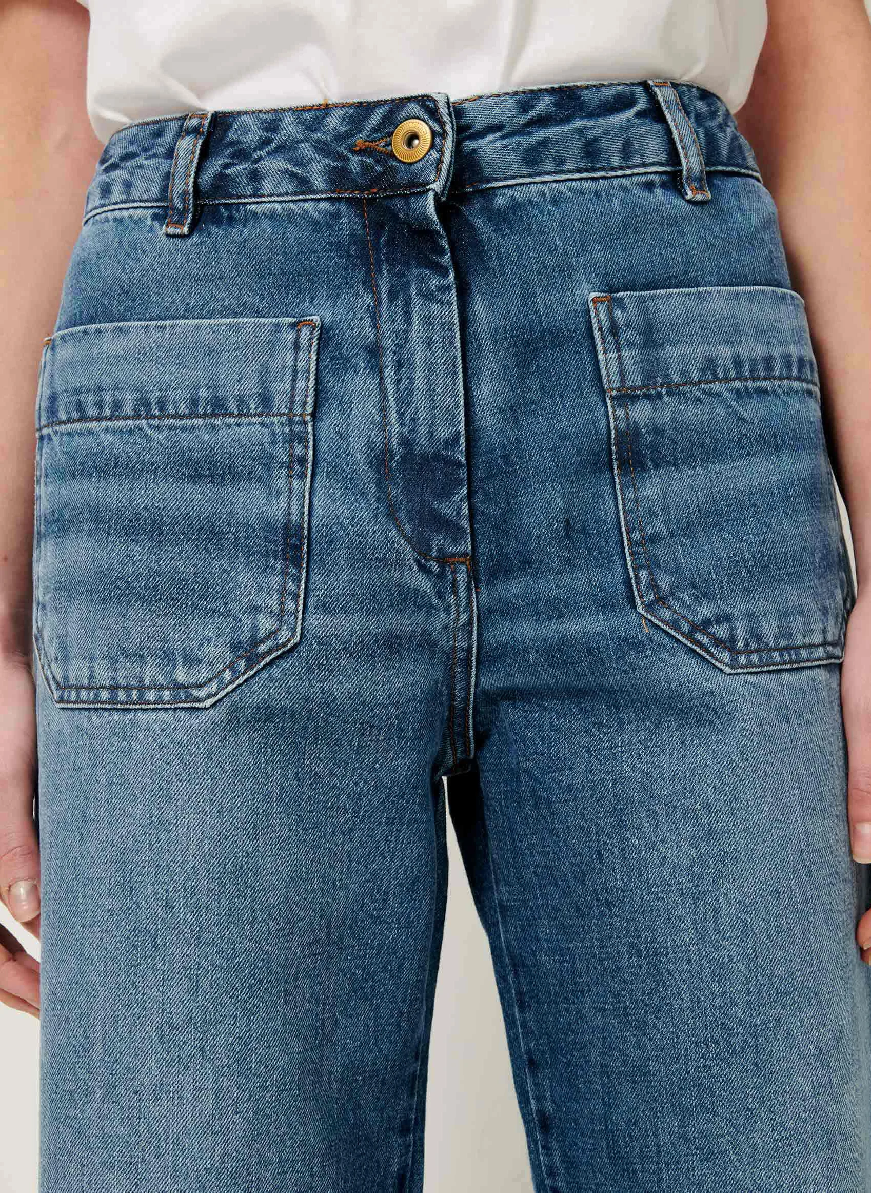 SEAKEY O - Jean large taille haute | Bleu