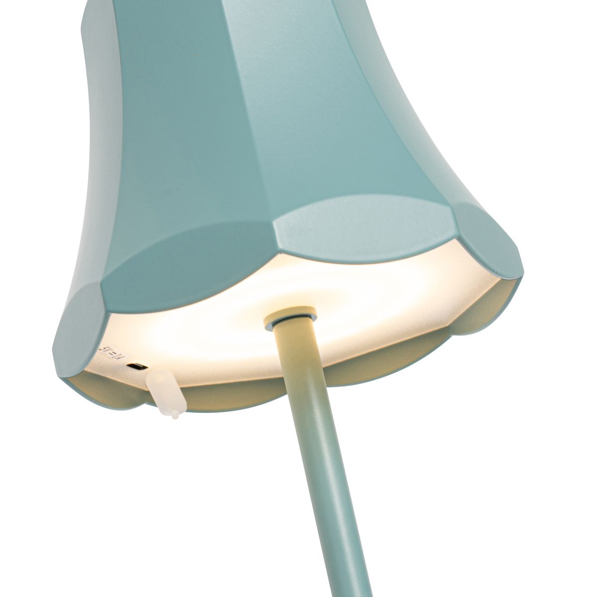 Set van 2 retro tafellampen mineraal blauw oplaadbaar IP44 - Granny