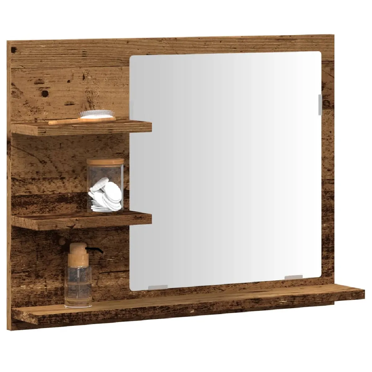 vidaXL Armoire à miroir vieux bois