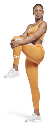 Collant Long Reebok Vector Workout Ready Femme Orange / Blanc