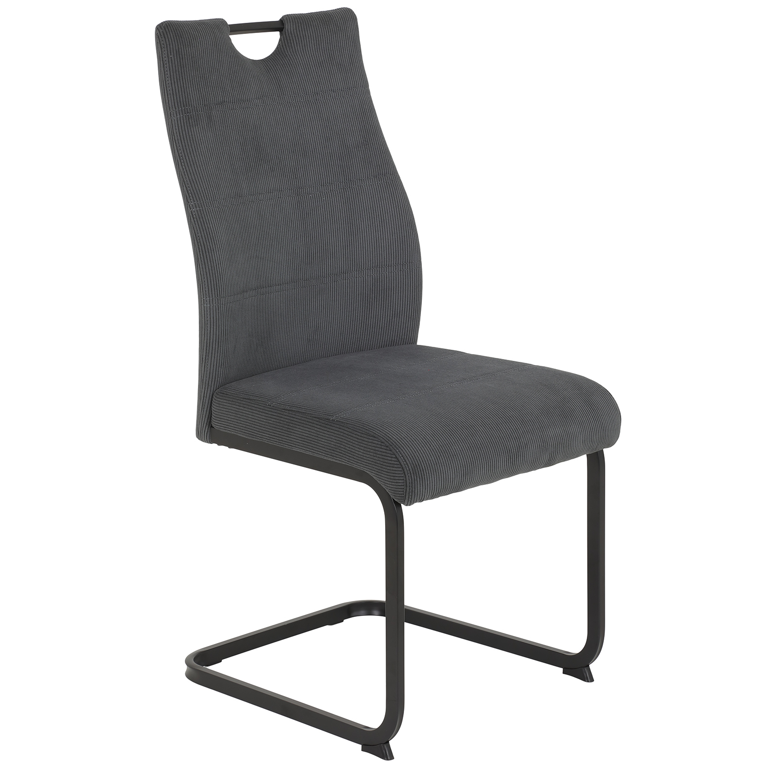 Schwingstuhl - anthrazit - Cord - XL-Sitzbreite