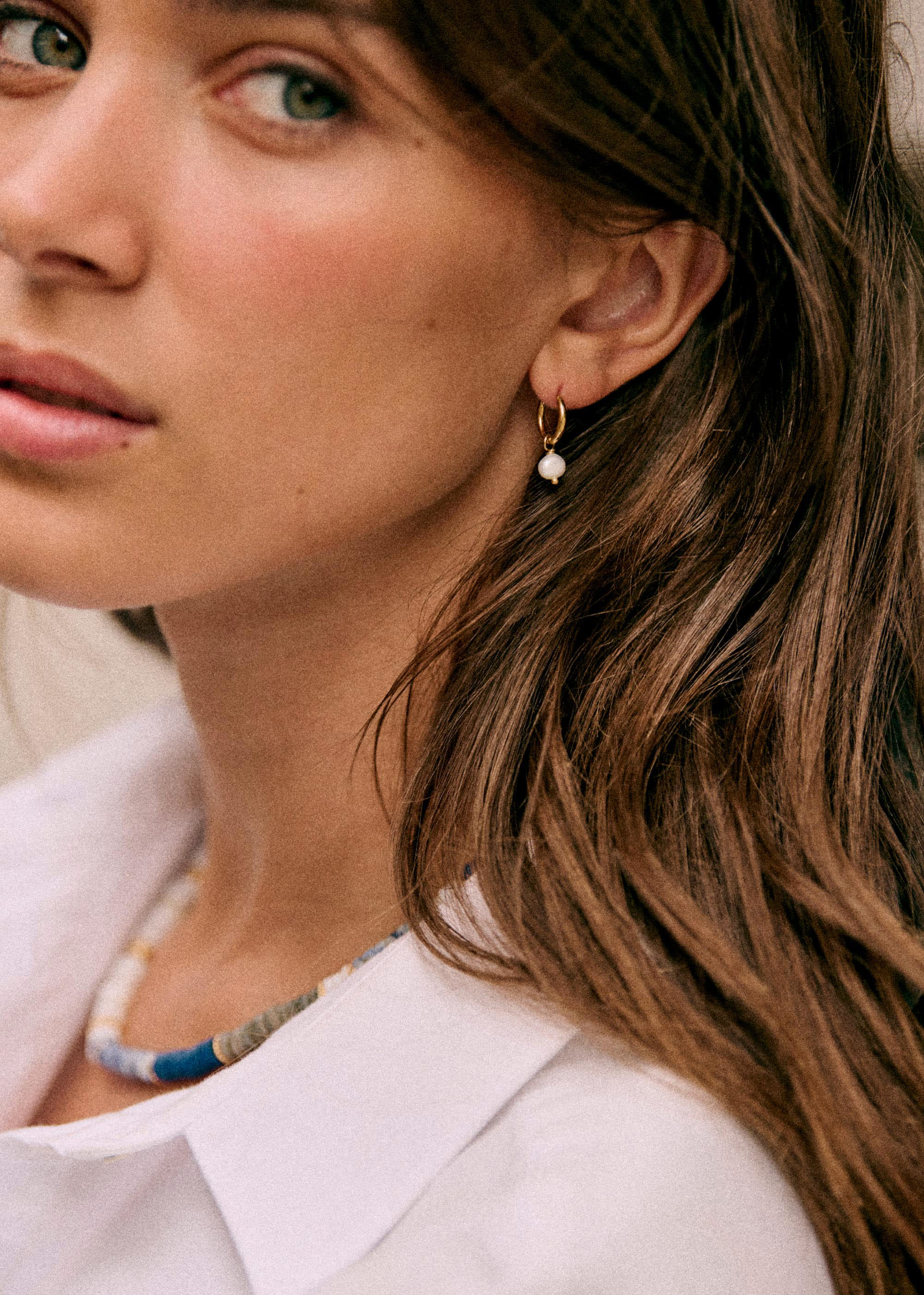 Anneaux Charlotte - Nacre doré - E-SHOP/BIJOUX Boucles d'Oreilles 5905782