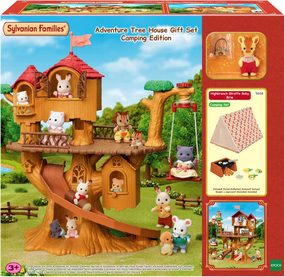 LA CABANE DANS LES ARBRES ET LE SET DE CAMPING -SYLVANIAN VACANCES