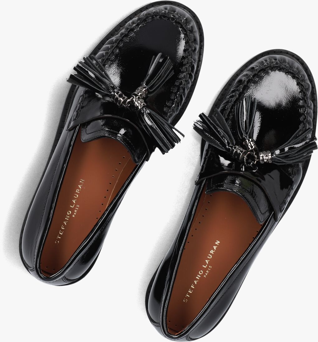 zwarte stefano lauran loafers pe2013