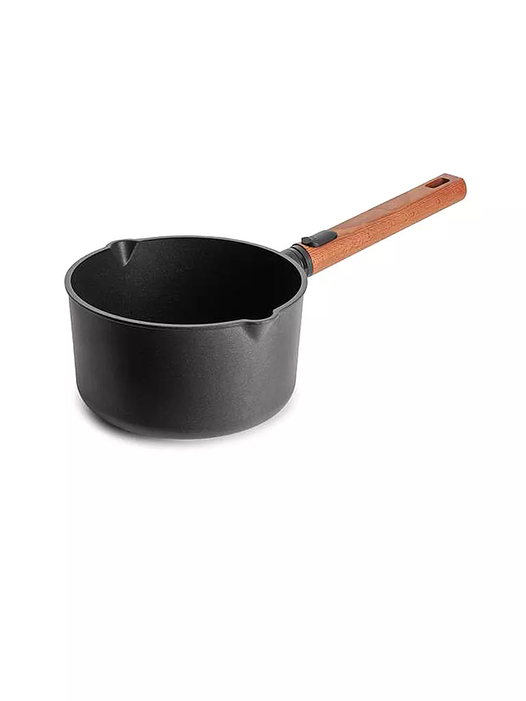 WOLL Stieltopf mit Holzgriff 18cm ECO-LOGIC Antihaft schwarz
