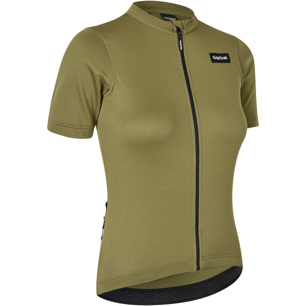 GripGrab EXPLR Merinotech kortærmet cykeltrøje Olive Green dame