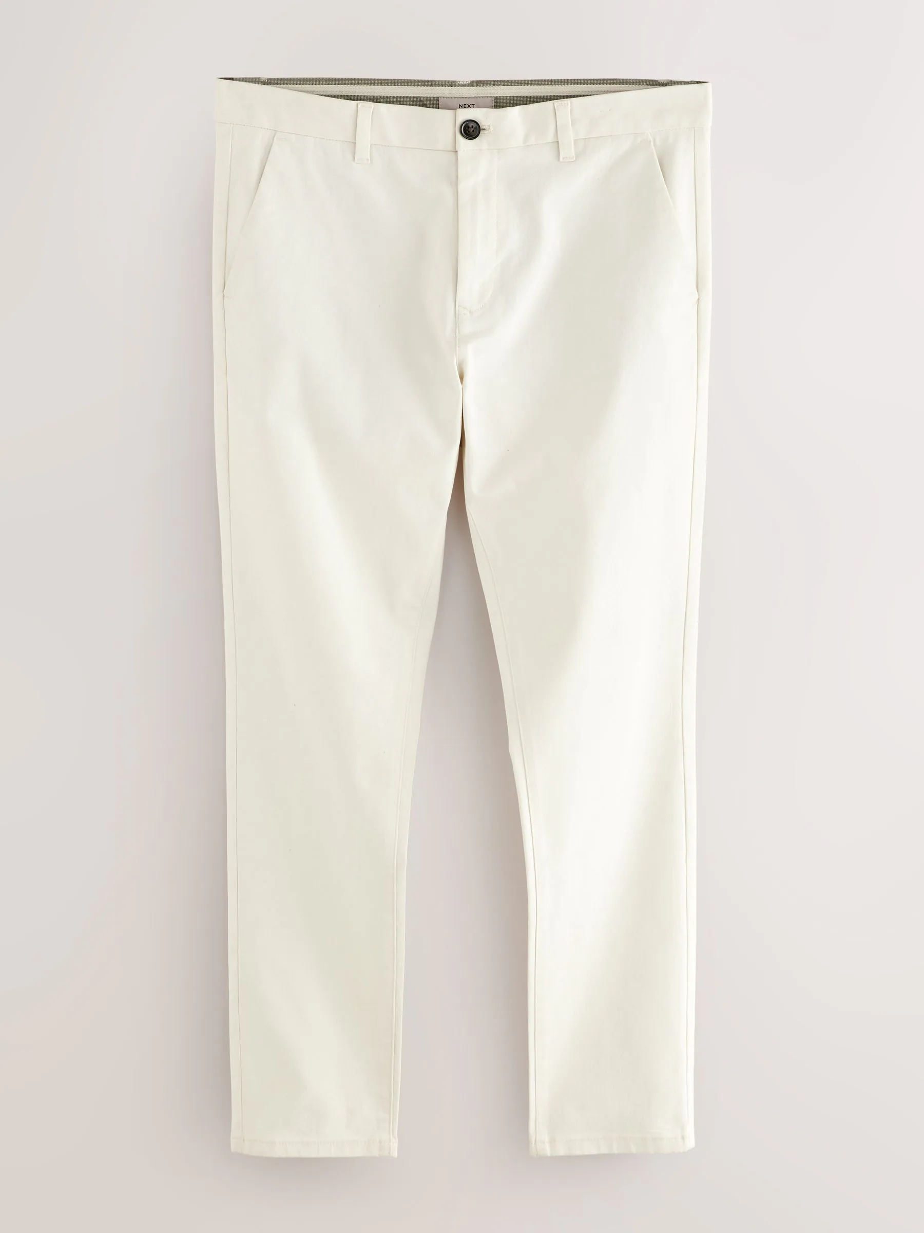Ecru wit - Skinny-fit stretchchino