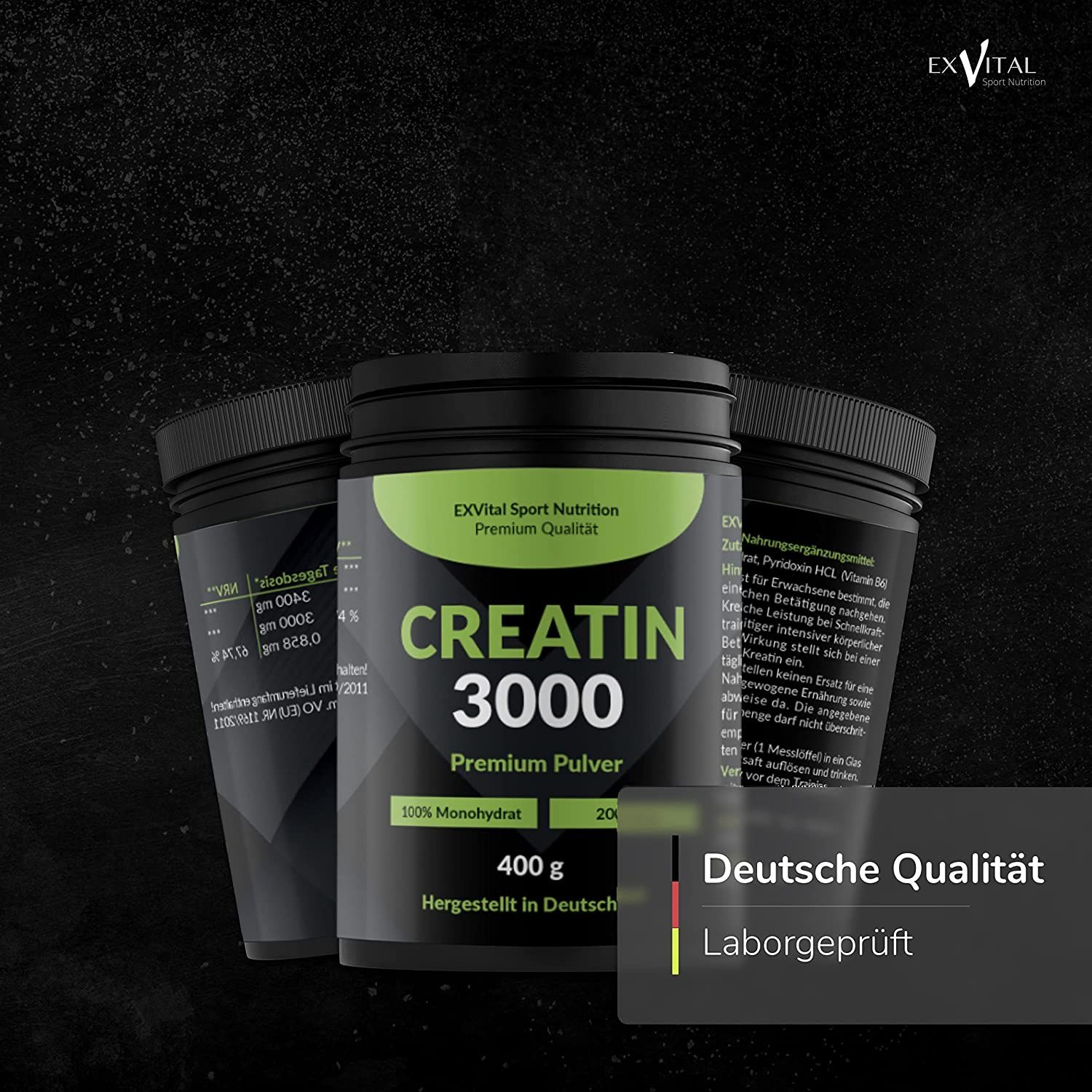 EXVital® Creatin 3000 Monohydrat premium Pulver