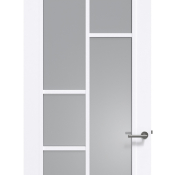 Arne & Bodil binnendeur ABD506 rook glas - extra wit afgelakt - glaslat extra wit