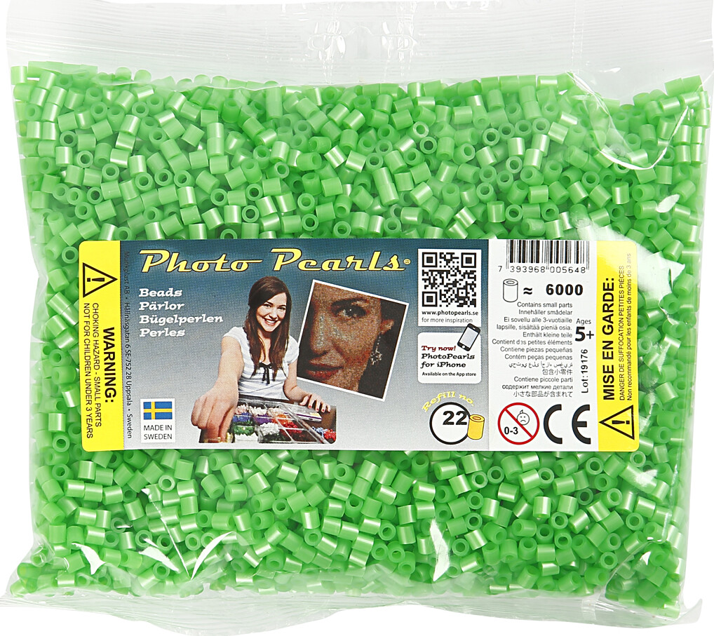 Photopearls - Medium - Grøn Perlemor 22 - 6000 Stk. - Nabbi Fotoperler