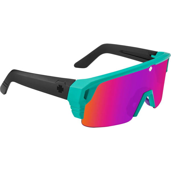 Lunette vélo SPY MONOLITH 5050 MATTE TEAL HAPPY GRAY GREEN PINK SPECTRA MIRROR